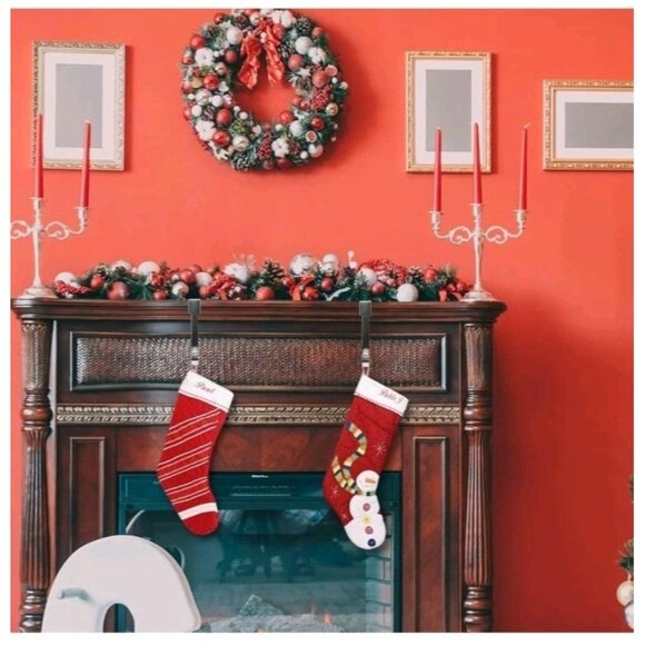 4 Pack Christmas Stockings Holder Hanger,Metal Hooks for Hanging Christmas Decor - Picture 3 of 7